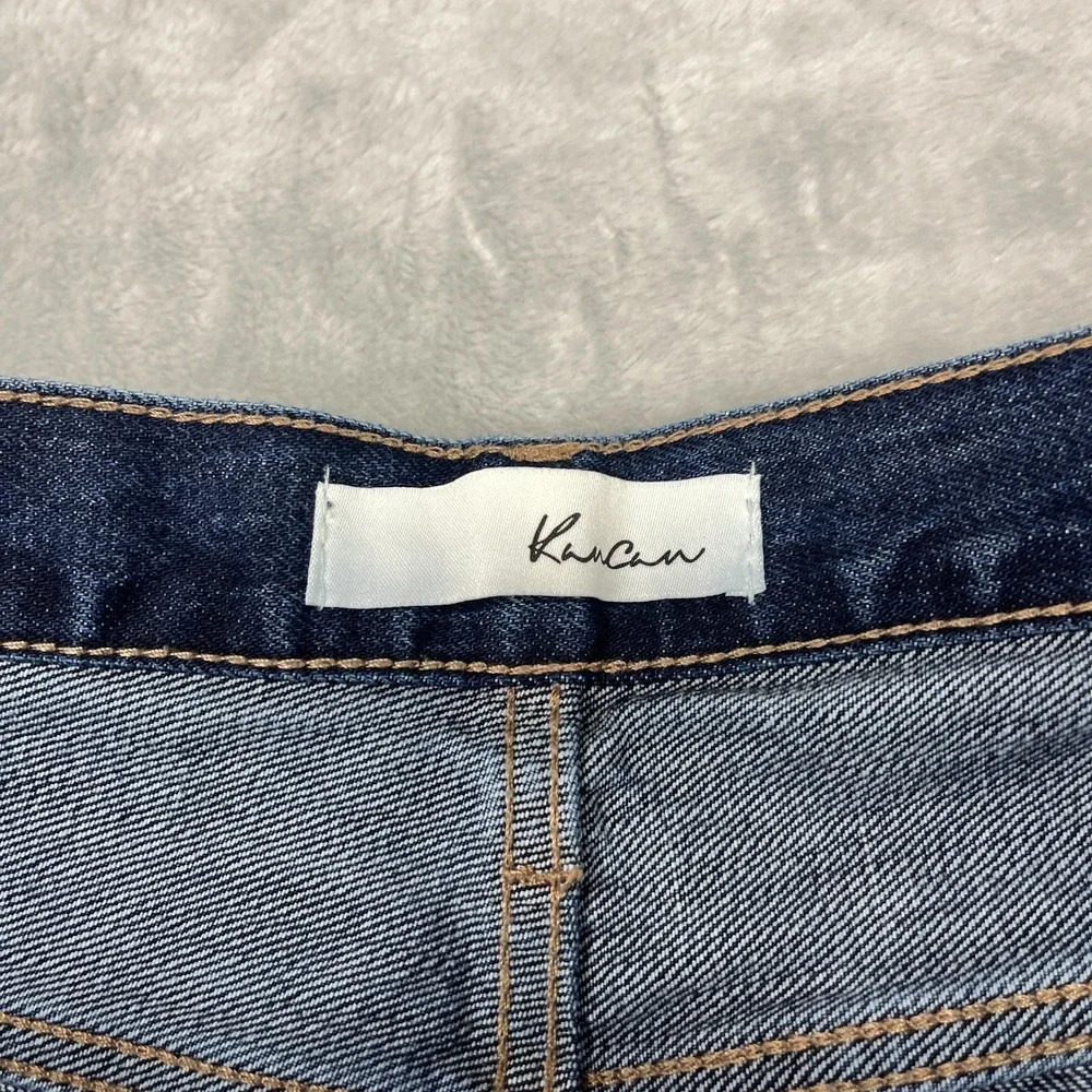 KanCan Jeans Womens 13/30‎ Blue Denim Distressed Casual High Rise Straight Leg